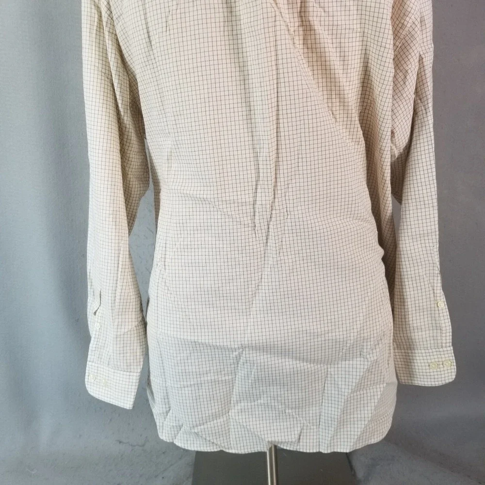 Ralph Lauren shirt men's XL extra large 17.5 Yarmouth beige check long sleeve